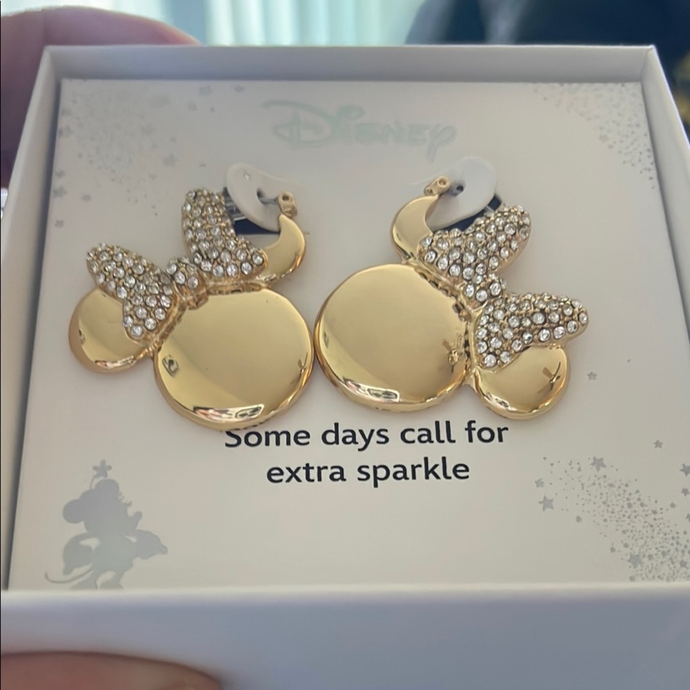 Disney Gold and Silver Minnie Mouse Earrings